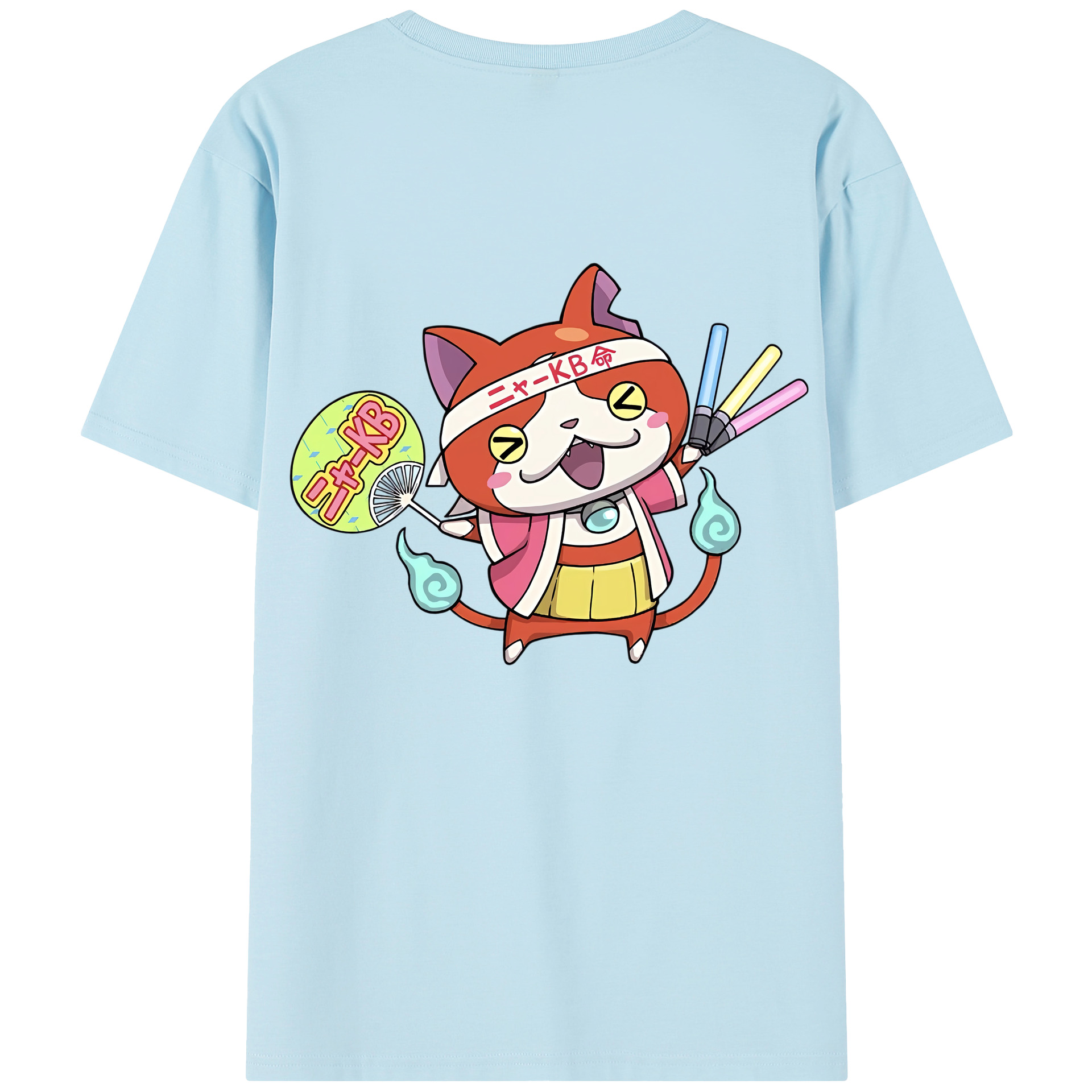 （画像用） 妖怪ウォッチ Yo-kai Watch 綿100％半袖Tシャツ（背面プリント）